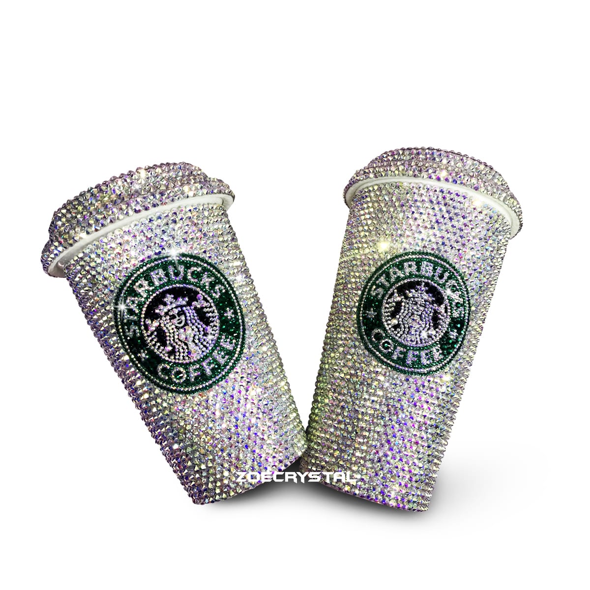 Starbucks Cup Light Blue Diamond Cut Crystals | Bedazzled Starbucks Tumbler