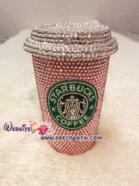 Stylish BLING Crystallized STARBUCKS Ceramic Pink Mug / Cup – ZoeCrystals