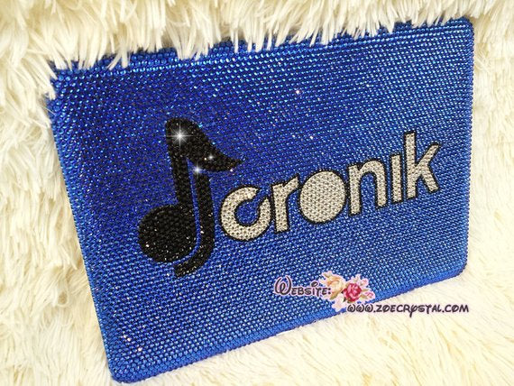 Customize Your MACBOOK Case / Cover with Logo, Symbol, Idol, Celeb, DJ w Bedawzzled BLING Strass Sparkly Shinny Glittery Crystal Rhinestone