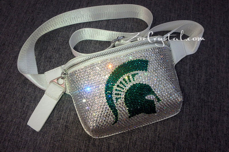 BELT BAG in Swarovski Rhinestones BLING with Your Favorite Nba Nfl Mlb