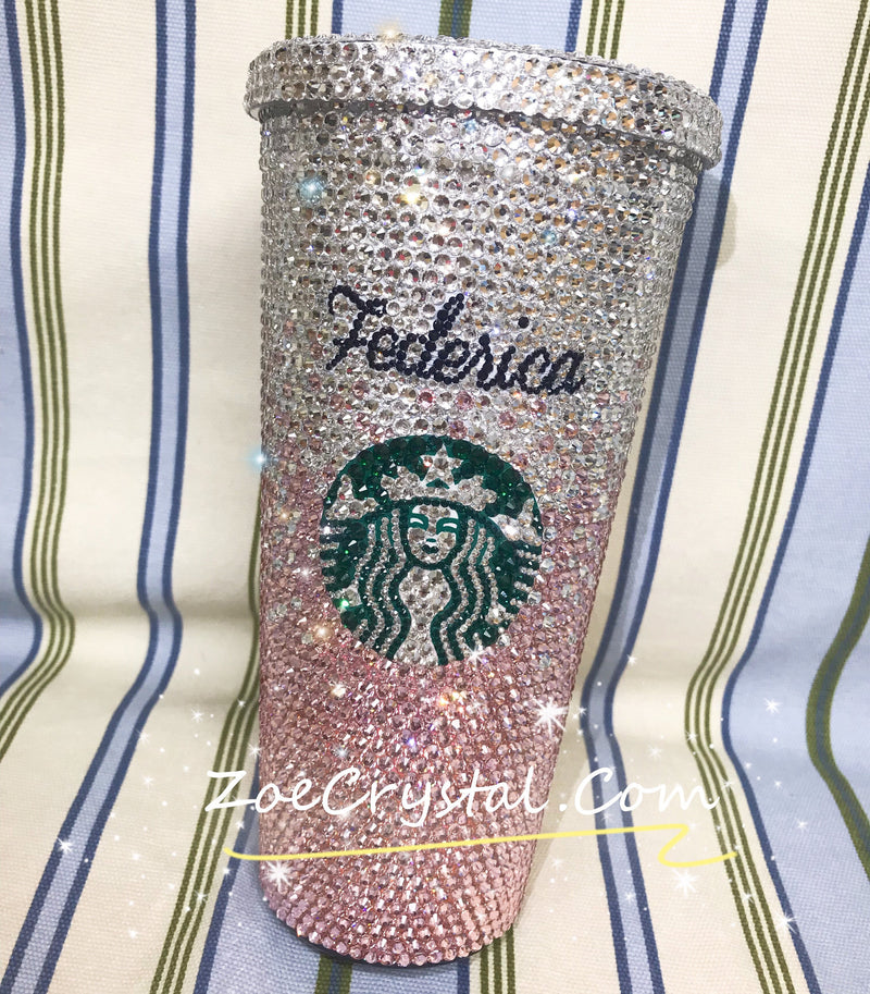 BLING STARBUCKS Coffee Cold  Cup / Mug / Tumbler with Swarovski Crystal Rhinestone Shane Dawson Morgan Adams Ryland Adams Trisha Paytas