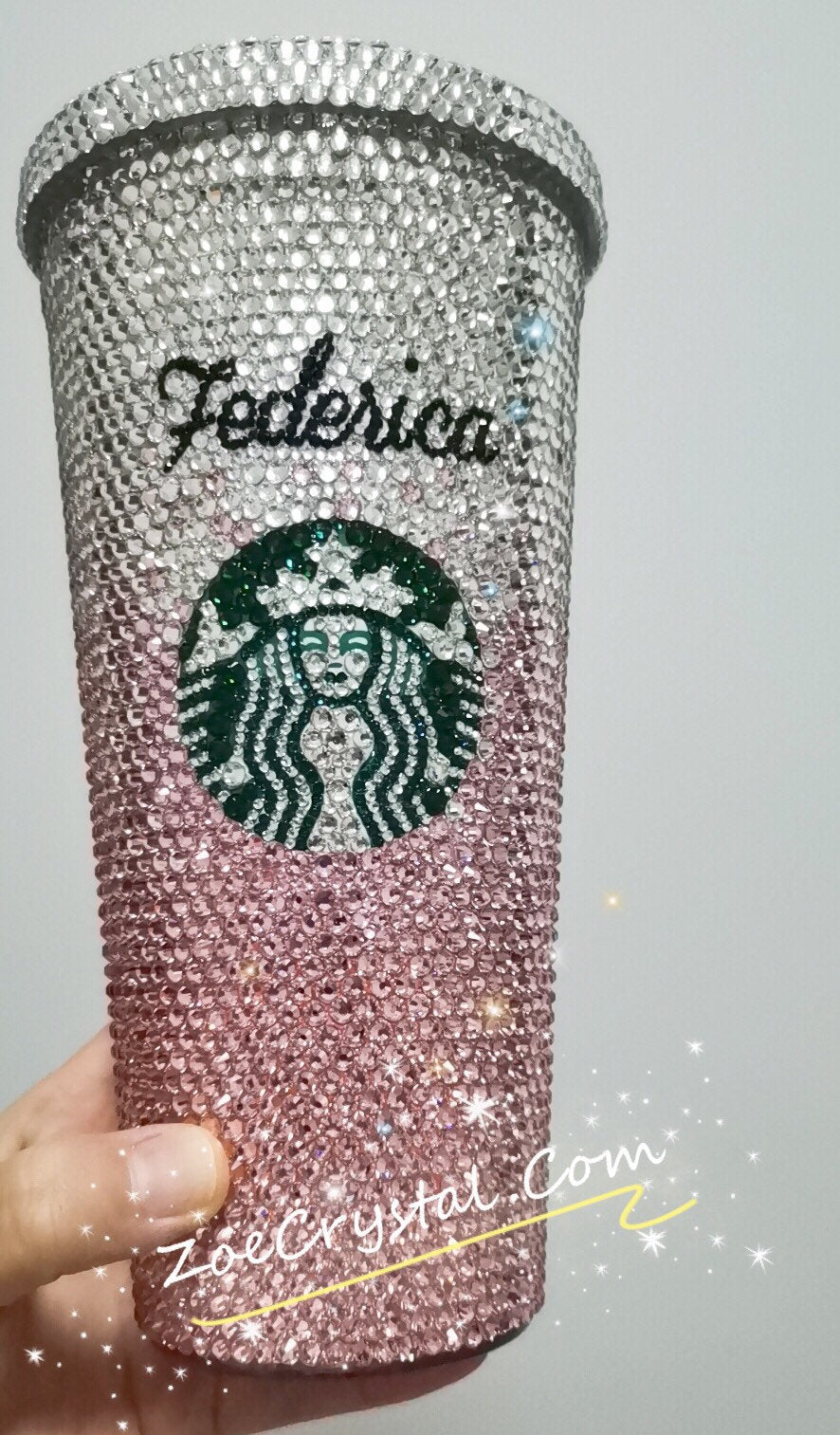 BLING STARBUCKS Coffee Cold  Cup / Mug / Tumbler with Swarovski Crystal Rhinestone Shane Dawson Morgan Adams Ryland Adams Trisha Paytas