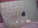 MACBOOK Case / Cover CELEB Kim Kardashian Kylie Jenner in Silver Crystal Rhinestone (Air / Pro) Glittering Sparkly Shinny