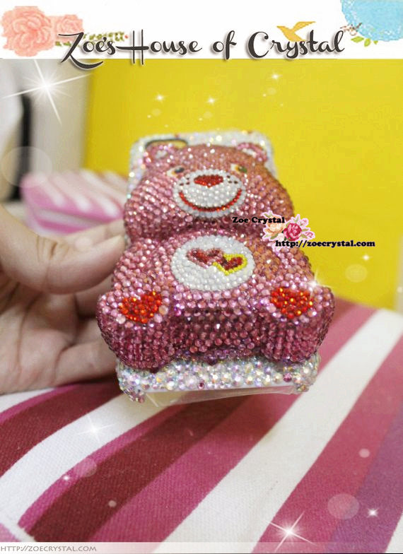 Czech/ Swarovski 3D CARE BEAR Crystal Cell Phone Case - Available for Samsung Galaxy S4 case
