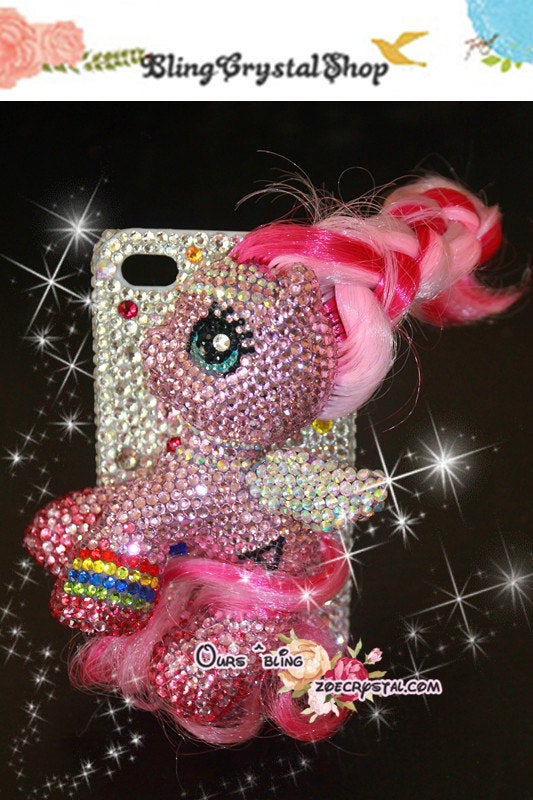 Czech/ Swarovski My Little Pony / Little Pegasus BLING Crystal 3D Cell Phone Case