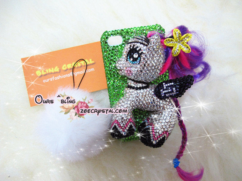 Czech/ Swarovski My Little PONY / Little Pegasus BLING Crystal 3D Cell Phone Case