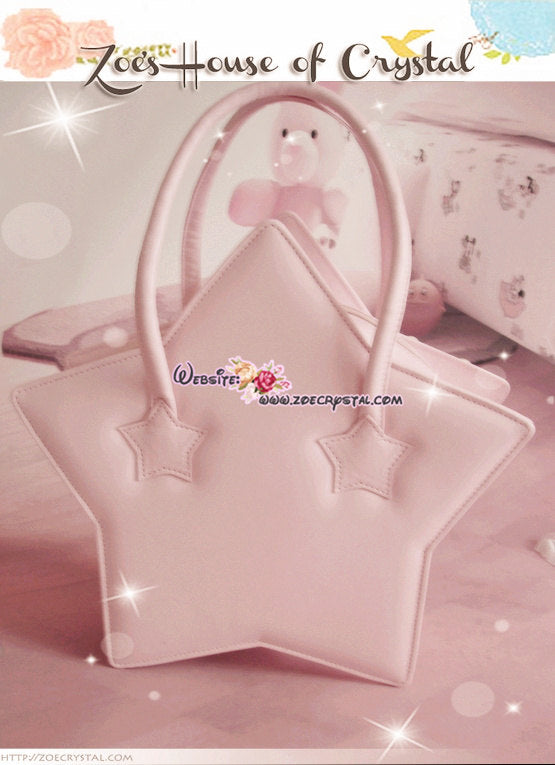 Stylish and Elegant STAR SHAPED bag with SMILEY made with Crystals and Pearls