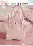 Stylish and Elegant STAR SHAPED bag with SMILEY made with Crystals and Pearls