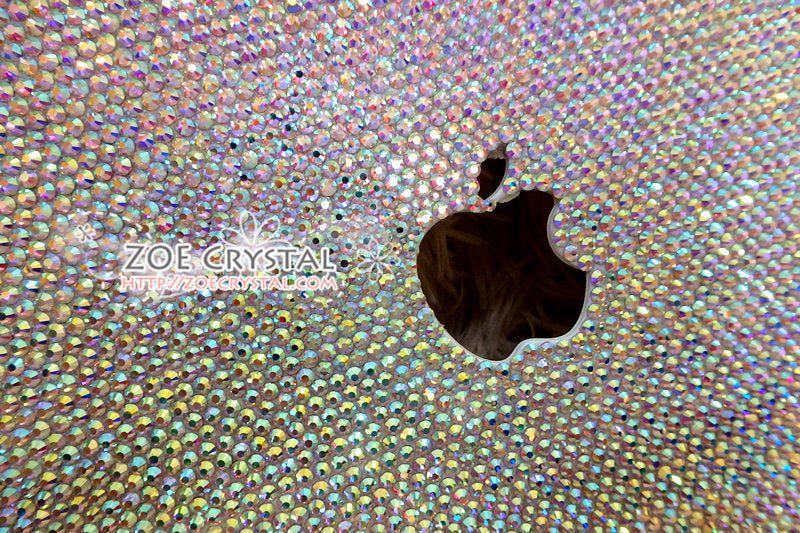 4mm MACBOOK Air Pro Case Bedazzled Sparky AB white Rhinestone Crystal  Kim Kardashian