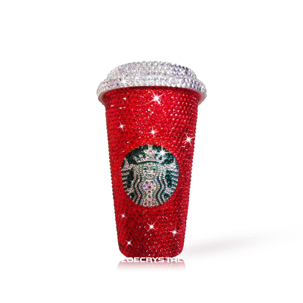 Good Lord. Bling-y coffee. Swarovski Starbucks Tumbler # shiny objects #  coffee