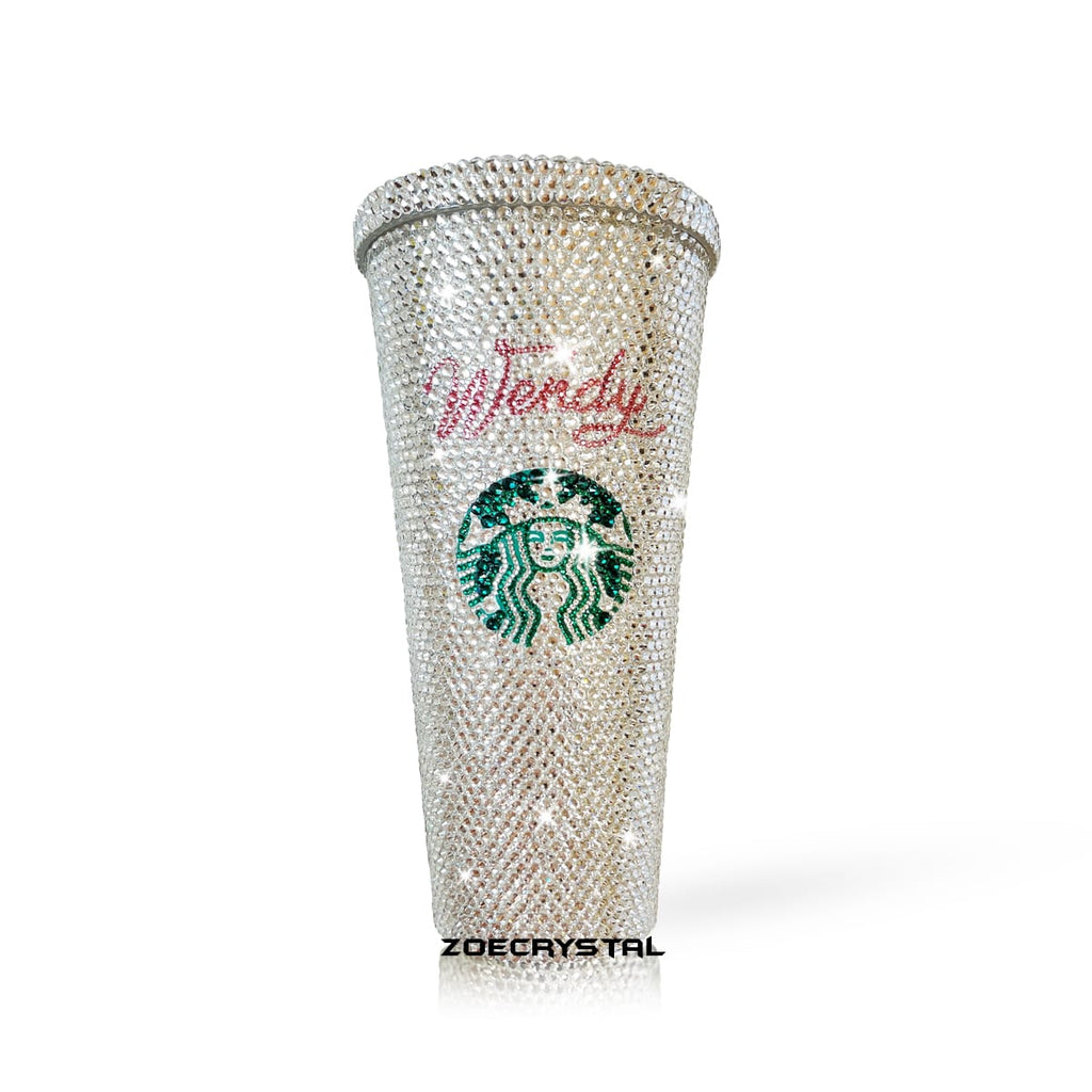 Stylish BLING Crystallized STARBUCKS Cold Cup Light Pink