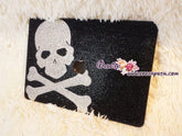 Bling and Stylish MACBOOK Pro / Air / Retina  Black Crystal CASE with Skull