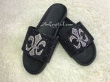 PROMOTION 20% off New Item - Fashionable Cool Black SANDALS / SLIDES with Cross