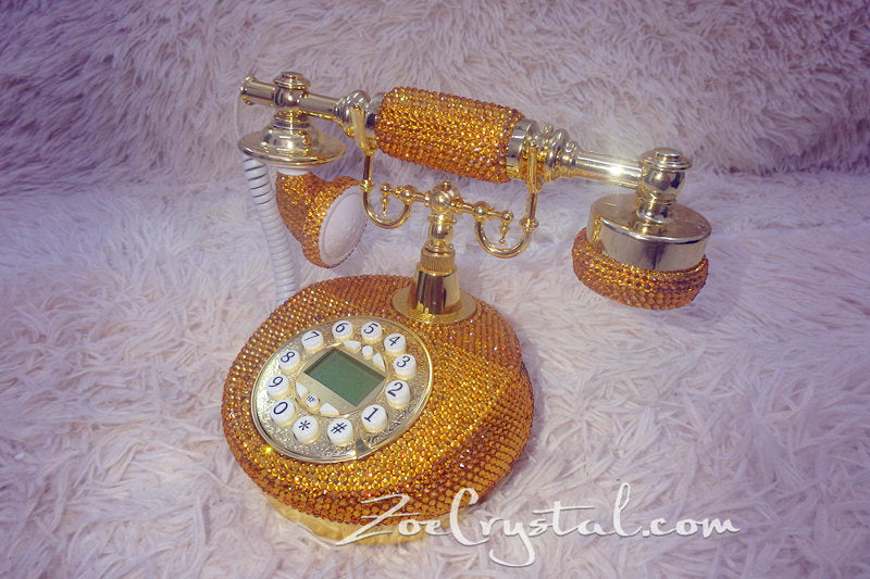 New Color** GOLD CLASSIC Bling and Sparkly PHONE to ensure a good mood when making / receiving a call