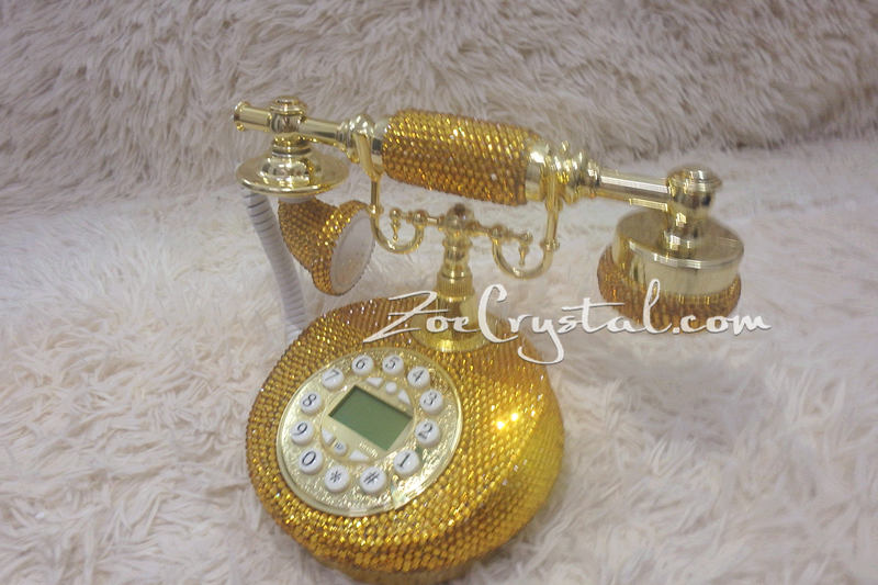 New Color** GOLD CLASSIC Bling and Sparkly PHONE to ensure a good mood when making / receiving a call