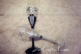 Mr and Mrs Champagne Flutes-Crystals Bling Champagne Toasting Flutes - Wedding Toasting Glasses - Bride and Groom Toast - Set of 2