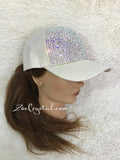 CUSTOMIZED BLING CAP / Hat Bedazzled with Navy Blue Crystal Rhinestone Glitter Shinny Sparkly - Swarovski is avaialble