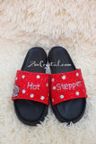CUSTOMIZE Your SANDALS SLIDES Slippers in Summer Beach, Wedding, Fashion, Vacation w Bling Bedazzled Swarovski Rhinestones - Shinny Sparkly