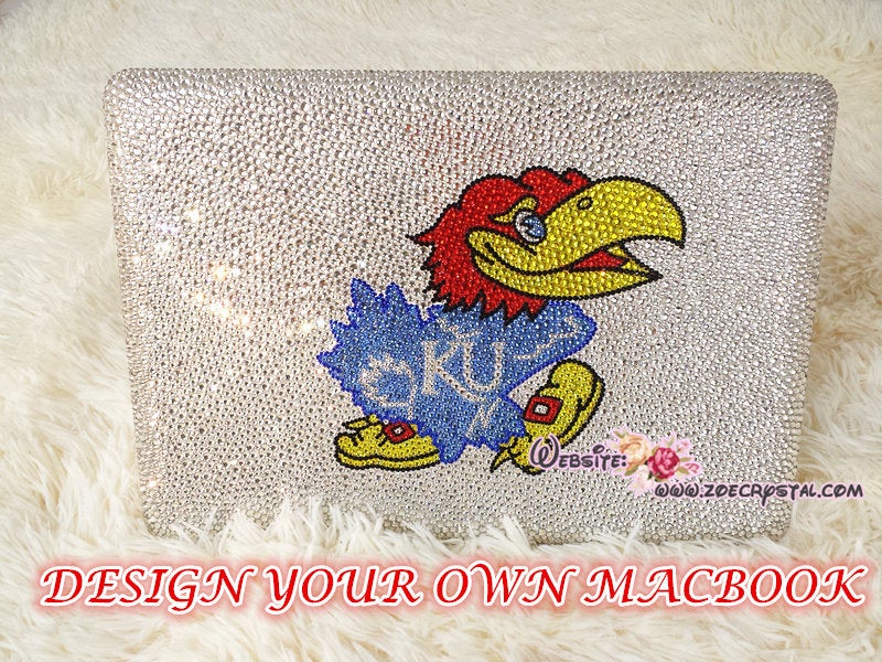 Bling Your LOGO, Design, Idol, Celeb, Symbol on MACBOOK Air Pro Case Cover w Bedazzled Strass Glitter Sparkly Shinny Crystal Rhinestone