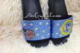 Customize Your SANDALS SLIDES Slippers in Summer Beach, Wedding, Fashion, Vacation w Bling Bedazzled Swarovski Rhinestones - Shinny Sparkly