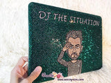 BLING Your LOGO, Design, Idol, Celeb, Symbol, DJ Macbook Air Pro Case Cover with Bedazzled  StrassGlittery Sparkly Shinny Crystal Rhinestone