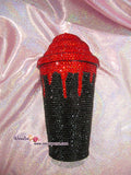 BLING STARBUCKS Coffee Cold  Cup / Mug / Tumbler with Swarovski Crystal Rhinestone Cream Top Lid Shane Dawson Trisha Paytas Zoe