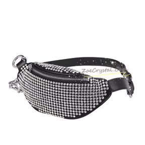 Bling BELT BAG with Bedazzled Crystal Rhinestone for Fashion and Luxury : Fanny Pack, Hip Bag, Travel Pouch, Hands Free Bag, Boho, Waist Bag