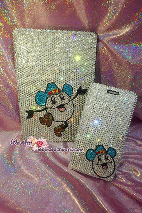 Customize Bundle of Match Set Bling iPAD Pro Case Plus iPhone Case - Made with Sparkly Shinny Glittery Bedazzled Crystal Rhinestone s
