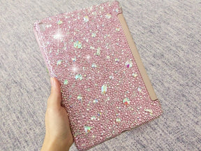 Bedazzled Bling iPAD Pro CASE Cover w Light Pink Swarovski / Czech crystal (iPad air, iPad pro, iPad mini are available) Add Name Logo Word