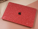 Glitter MACBOOK Case / Cover Air Pro Bedazzled Bling 11" 12" 13" 15" 16" Red Sparkly Shinny Bejeweled Bedazzled Bling Stylish Strass Elegant