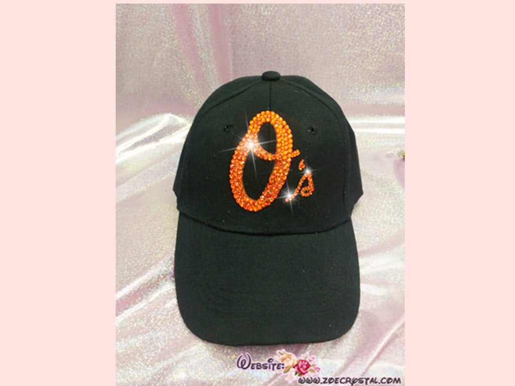 CUSTOMIZE or Personalize Your Cap / Hat with Your Favorite BLING Word, Initial, MLB, Logo, Symbol with Shinny Sparkly Crystal Rhinestone