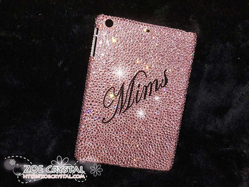 Bedazzled Bling iPAD CASE / Cover with Pink Swarovski or Czech crystal (iPad air, iPad pro, iPad mini are available)Strass Sparkly