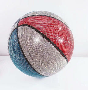 Bling & Bedazzled BASKETBALL Covered with Rhinestones for Home Decoration NBA Michael Jordan Lebron James James Harden Stephen Curry