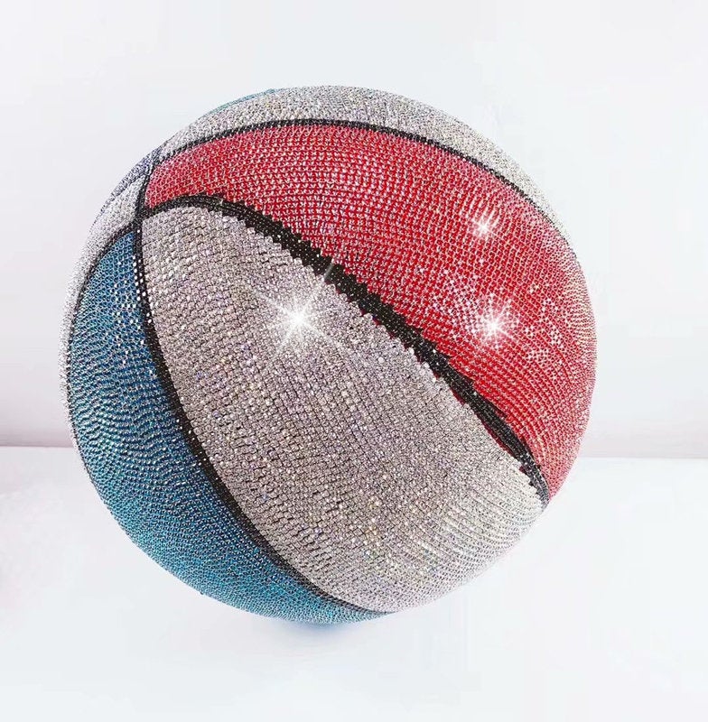 Bling & Bedazzled BASKETBALL Covered with Rhinestones for Home Decorat
