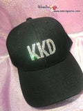 CUSTOMIZE or Personalize Your Cap / Hat with Your Favorite BLING Word, Initial, MLB Logo, Symbol with Shinny Sparkly Crystal Rhinestone