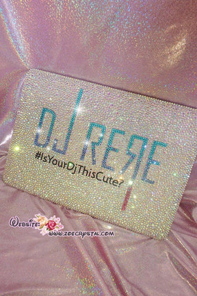 Personalized MACBOOK Case / Cover with Logo, Symbol, Idol, Celeb, DJ w Bedawzzled BLING Strass Sparkly Shinny Glittery Crystal Rhinestone