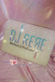 Personalized MACBOOK Case / Cover with Logo, Symbol, Idol, Celeb, DJ w Bedawzzled BLING Strass Sparkly Shinny Glittery Crystal Rhinestone