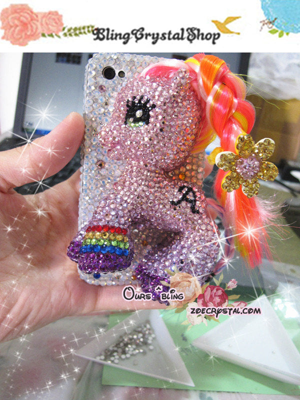 Czech/ Swarovski My Little Pony BLING Crystal 3D Cell Phone Case