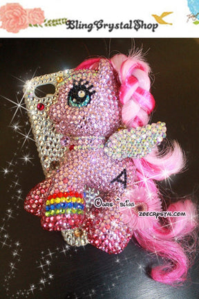 Czech/ Swarovski My Little Pony / Little Pegasus BLING Crystal 3D Cell Phone Case