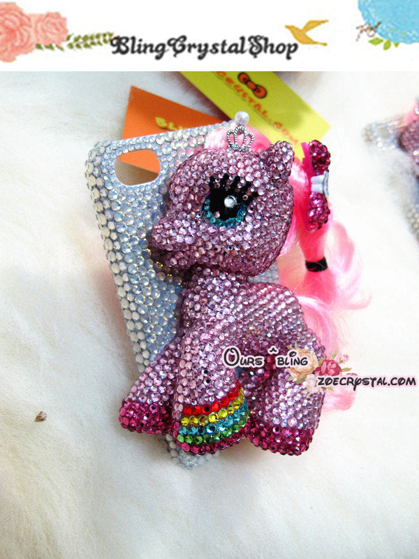 Czech/ Swarovski My Little Pony  BLING Crystal 3D Cell Phone Case
