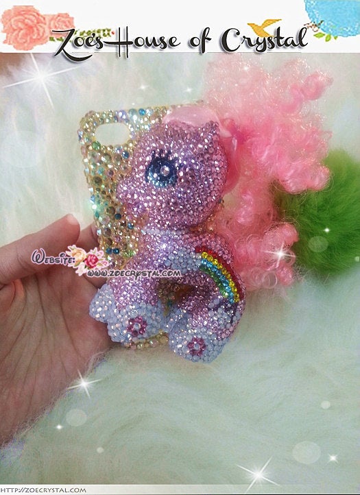 Czech/ Swarovski My Little Pony PINKIE PIE  BLING Crystal 3d Cell Phone Case