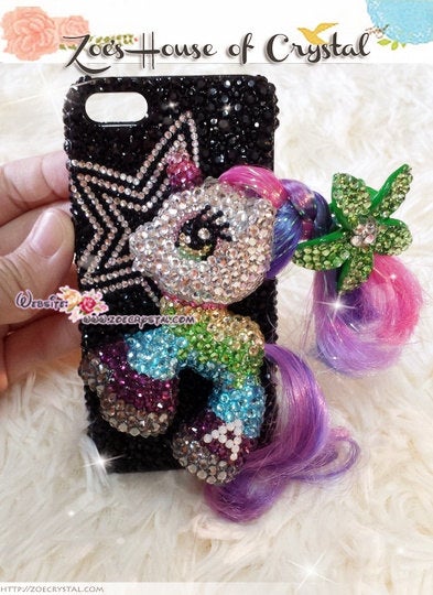 Czech/ Swarovski My Little Pony or UNICORN BLING Crystal 3D Cell Phone Case