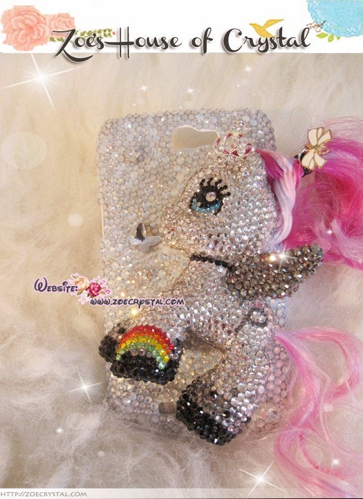 Czech/ Swarovski My Little Pony BLING Crystal 3D Cell Phone CASE