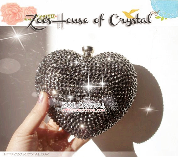 Stylish Bling and Sparkly Crystal Clutch with Jack Skellington- Bridal / Bridesmaid / Wedding Clutch