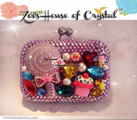 Bling and Sparkly CRYSTAL Clutch with Candies
