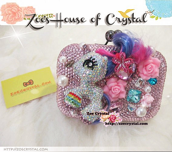 Bling and Sparkly Crystal Clutch with White MY LITTLE PONY
