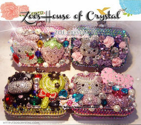 Bling and Sparkly CRYSTAL Clutch with Black MooMoo Cow