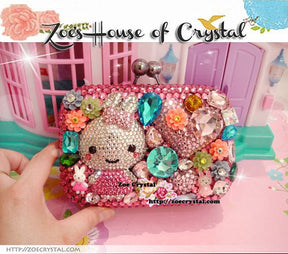 Bling and Sparkly CRYSTAL Clutch with Bunny