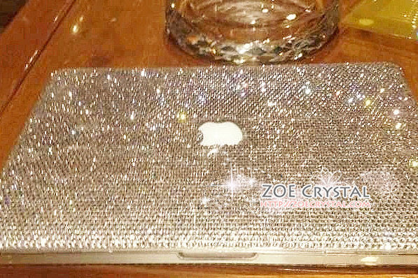 4mm Bedazzled Bling MACBOOK Case / Cover Celeb Kim Kardashian Kylie Jenner in Clear White Crystal
