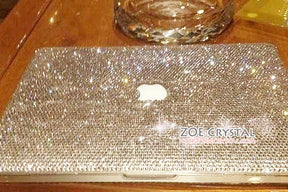 MACBOOK Air Pro Case Bedazzled Sparky Clear White Rhinestone Crystal  Pattern Kim Kardashian